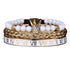 Royal king white gold herren armband uniqal